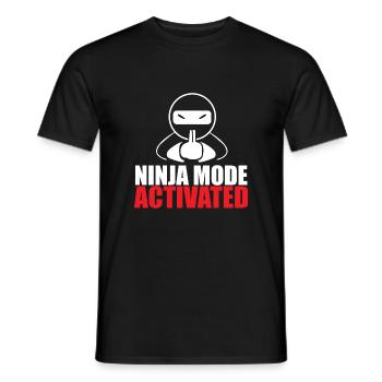 Ninja mode activated Ninja-Liebhaber Geschenkidee - Männer T-Shirt - Schwarz - Vorne - AI Model Male 178 light (178cm)