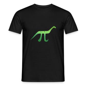 Mathe-Symbol Pinosaurus Pi Dinosaurier Geschenk - Männer T-Shirt - Schwarz - Vorne - AI Model Male 178 light (178cm)
