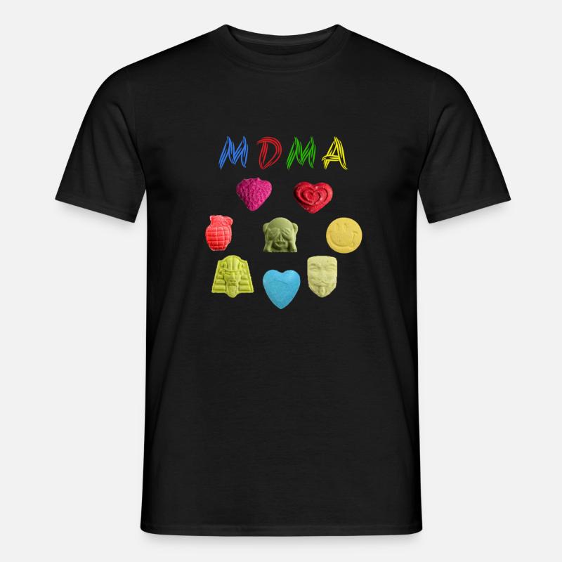 Mdma - Ecstasy - Männer T-Shirt - Schwarz