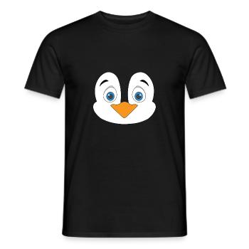 Joli visage de pingouin - T-shirt homme - noir - Devant - AI Model Male 178 light (178cm)