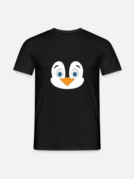 Cute Penguin Face - Men's T-Shirt - black