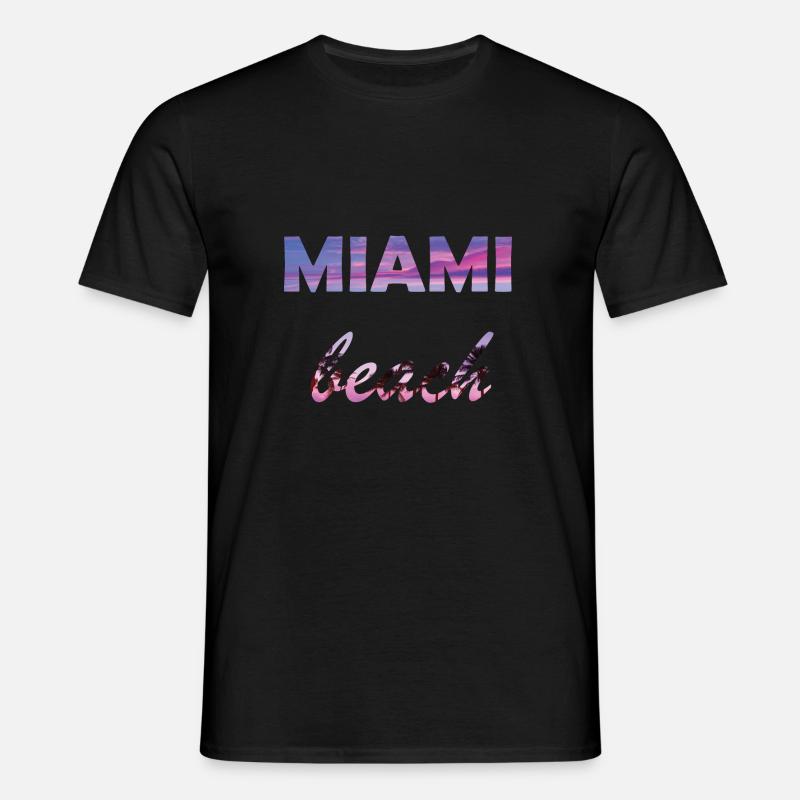 Miami Beach - Männer T-Shirt - Schwarz