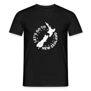 Nouvelle-Zélande Let's Go To New Zealand Gift Idea - T-shirt homme - noir - Devant - AI Model Male 178 light (178cm)