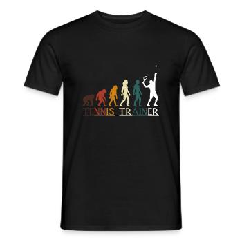 Gift for tennis coach evolution t-shirt - Men's T-Shirt - black - Front - AI Model Male 178 light (178cm)