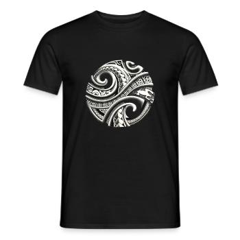 Tahitian Perle POE - Männer T-Shirt - Schwarz - Vorne - AI Model Male 178 light (178cm)