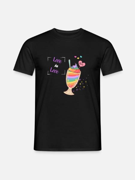 Love is Love - Men's T-Shirt - black