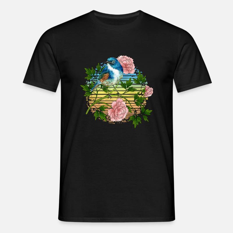 Bunter Vogel - Männer T-Shirt - Schwarz