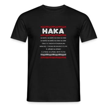 Maori Haka Dance KaMate Tribal Tattoo Gift Idea - Men's T-Shirt - black - Front - AI Model Male 178 light (178cm)