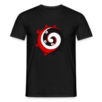 Maori Koru Maori Flag Tribal Tattoo Gift Idea - Men's T-Shirt - black - Front - AI Model Male 178 light (178cm)