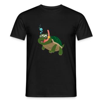 Schildkröte Schnorcheln Schwimmen Geschenkidee - Männer T-Shirt - Schwarz - Vorne - AI Model Male 178 light (178cm)