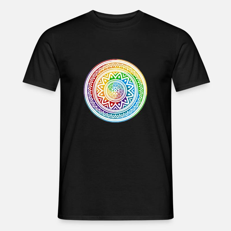 Mandala-Ying Yang - Männer T-Shirt - Schwarz