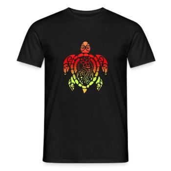 Samoan Schildkröte Polynesien Tribal Tattoo Gift - Männer T-Shirt - Schwarz - Vorne - AI Model Male 178 light (178cm)