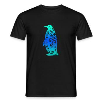 Cadeau de tatouage tribal polynésien pingouin maori - T-shirt homme - noir - Devant - AI Model Male 178 light (178cm)
