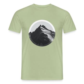 Mountains - hiking - climbing - mountains - glaciers - Men's T-Shirt - sage - Front - AI Model Male 178 light (178cm)