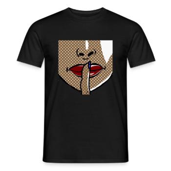 be quiet - Männer T-Shirt - Schwarz - Vorne - AI Model Male 178 light (178cm)
