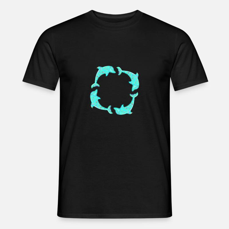 Delfin - Männer T-Shirt - Schwarz