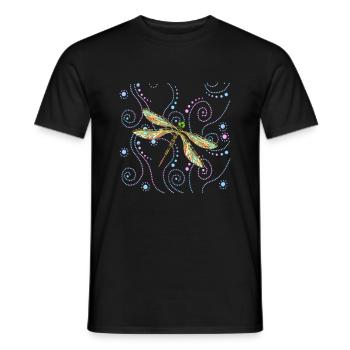 Dragonfly - Men's T-Shirt - black - Front - AI Model Male 178 light (178cm)