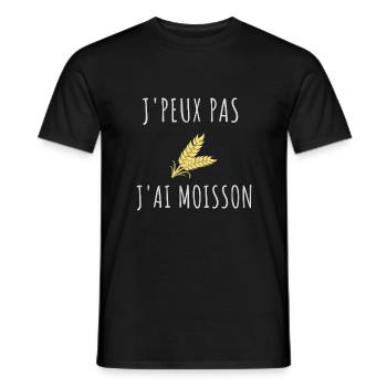 J'peux pas j'ai moisson t shirt agriculteur - T-shirt homme - noir - Devant - AI Model Male 178 light (178cm)