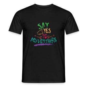 Travel Say Yes To Adventure Traveller Camper Gift - T-shirt homme - noir - Devant - AI Model Male 178 light (178cm)