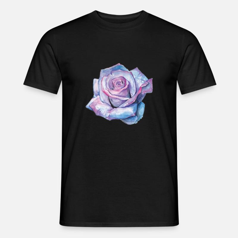 Rose - Männer T-Shirt - Schwarz