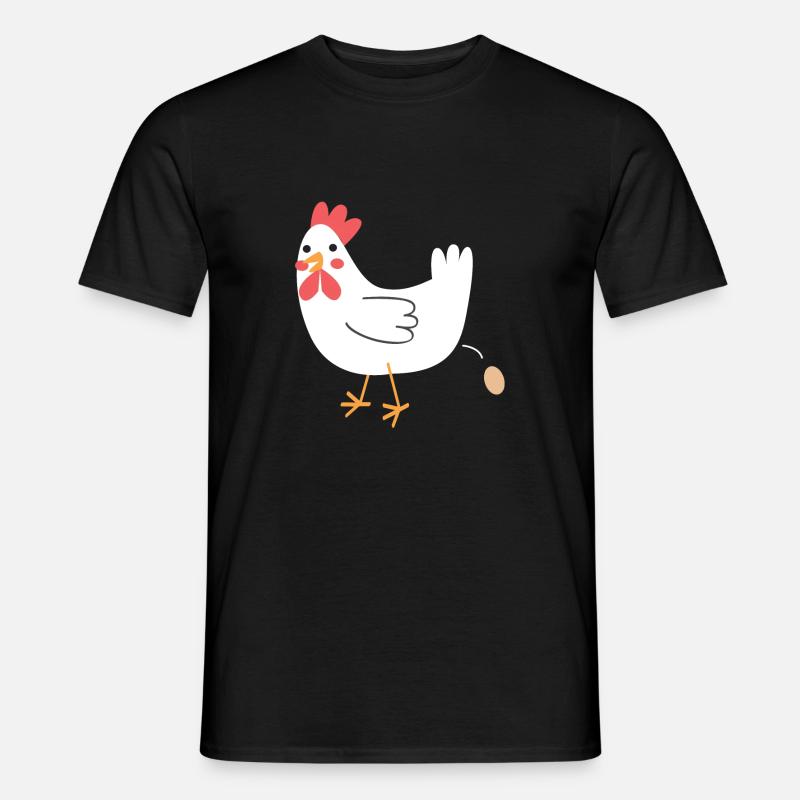 Huhn ein Ei! - Männer T-Shirt - Schwarz