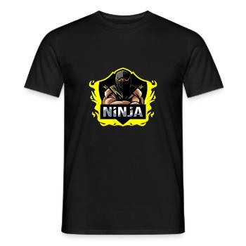 Ninja - Männer T-Shirt - Schwarz - Vorne - AI Model Male 178 light (178cm)