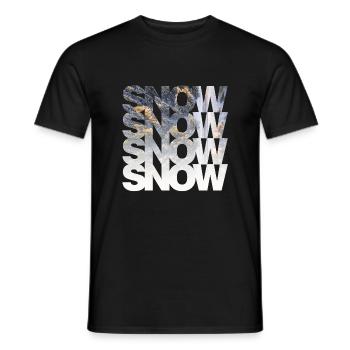 Snow Snow Snow Snow | Neige neige neige neige - T-shirt homme - noir - Devant - AI Model Male 178 light (178cm)