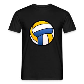 ballon volleyball waterpolo sport - T-shirt homme - noir - Devant - AI Model Male 178 light (178cm)
