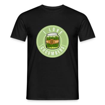 J'adore les concombres aigres (concombres aigres) - T-shirt homme - noir - Devant - AI Model Male 178 light (178cm)