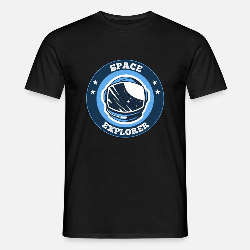 Space Explorer - Helm - Männer T-Shirt - Schwarz