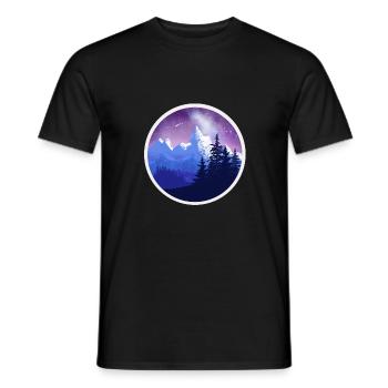 Bergfrieden - Men's T-Shirt - black - Front - AI Model Male 178 light (178cm)