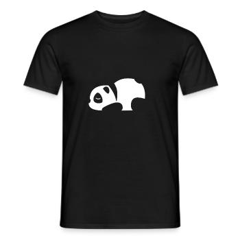 Sleeping panda - Men's T-Shirt - black - Front - AI Model Male 178 light (178cm)