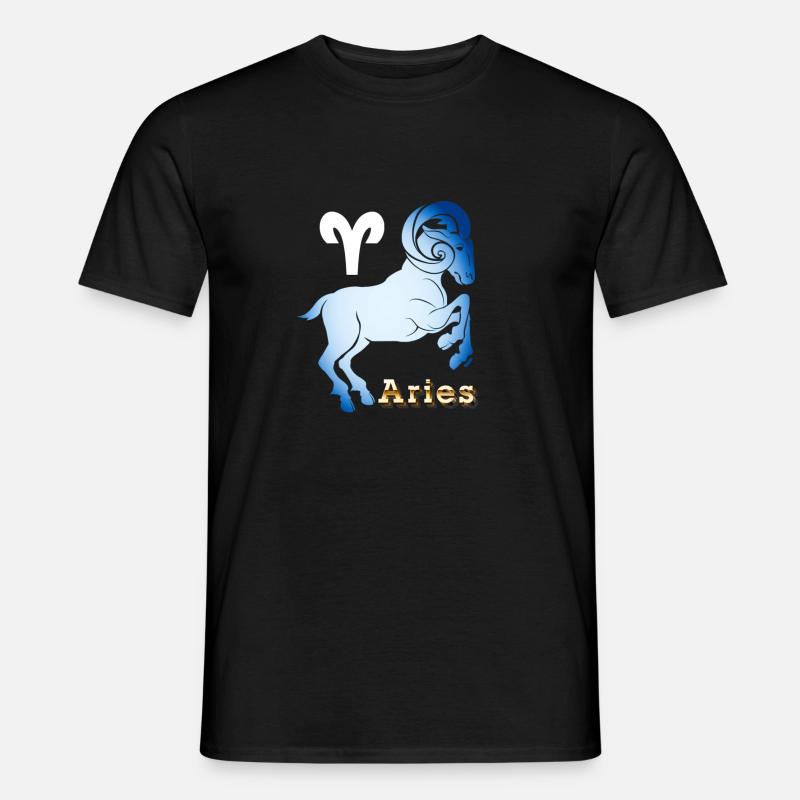 Widder Sternzeichen - Männer T-Shirt - Schwarz