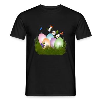 Chasse aux œufs de Pâques - T-shirt homme - noir - Devant - AI Model Male 178 light (178cm)