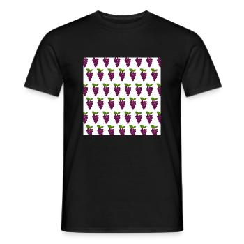 motif de raisin - T-shirt homme - noir - Devant - AI Model Male 178 light (178cm)