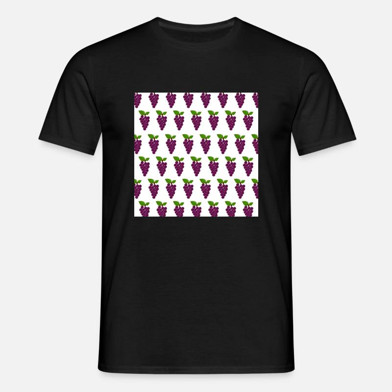 grape pattern - Men's T-Shirt - black