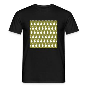 pear pattern - Men's T-Shirt - black - Front - AI Model Male 178 light (178cm)