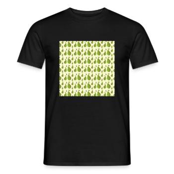 pear pattern - Men's T-Shirt - black - Front - AI Model Male 178 light (178cm)