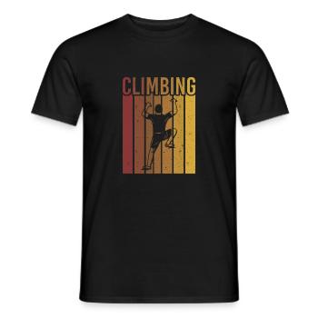 climbing - climbing - Men's T-Shirt - black - Front - AI Model Male 178 light (178cm)