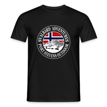 Spitzberg - Svalbard - Spitzberg - Huskies - T-shirt homme - noir - Devant - AI Model Male 178 light (178cm)