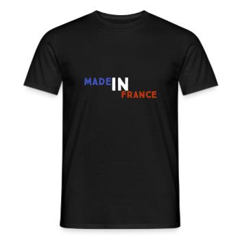 Made in France - T-shirt homme - noir - Devant - AI Model Male 178 light (178cm)