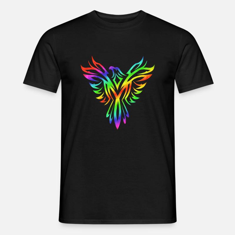 Phoenix Bogen in Himmel - Männer T-Shirt - Schwarz