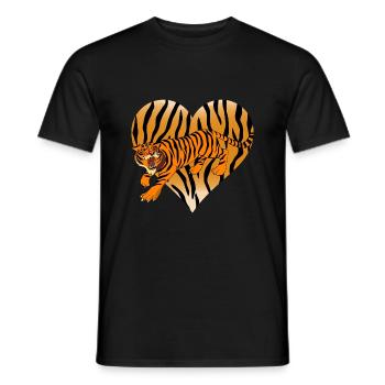 tiger du bengale - T-shirt homme - noir - Devant - AI Model Male 178 light (178cm)