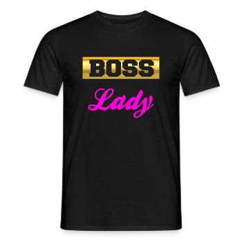 Boss Lady Woman Design - Männer T-Shirt - Schwarz - Vorne - AI Model Male 178 light (178cm)