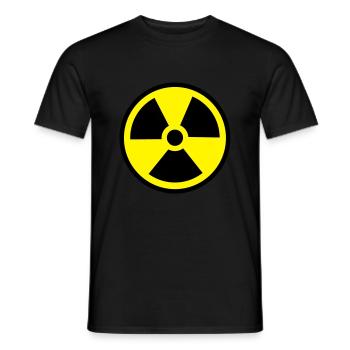 Radiology radioactivity symbol - Men's T-Shirt - black - Front - AI Model Male 178 light (178cm)