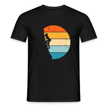 Chemise d’escalade - T-shirt homme - noir - Devant - AI Model Male 178 light (178cm)