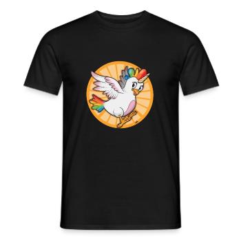 Chickorn - Men's T-Shirt - black - Front - AI Model Male 178 light (178cm)