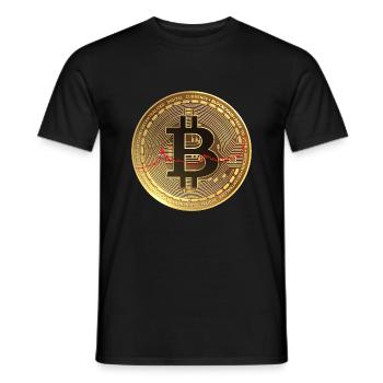 Bitcoin - Männer T-Shirt - Schwarz - Vorne - AI Model Male 178 light (178cm)