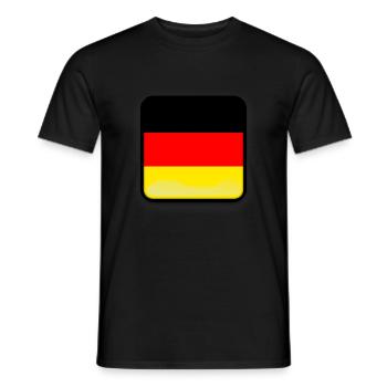 Germany flag - Men's T-Shirt - black - Front - AI Model Male 178 light (178cm)