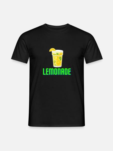 Lemonade drink refresh summer mint citrus orange - Men's T-Shirt - black